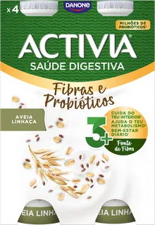 Iogurte Líquido Bífidus Aveia e Linhaça Pack 4 Activia Danone