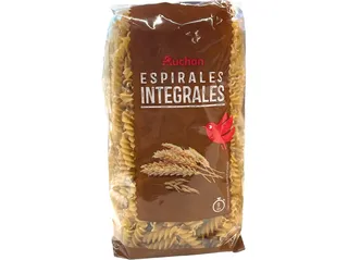 Massa Auchan espirais integrais 500 g
