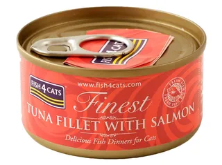 Comida húmida gato Fish4cats atum e salmão 70 g