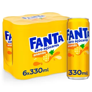 Refrigerante com gás ananás, 6 x 33 cl Fanta