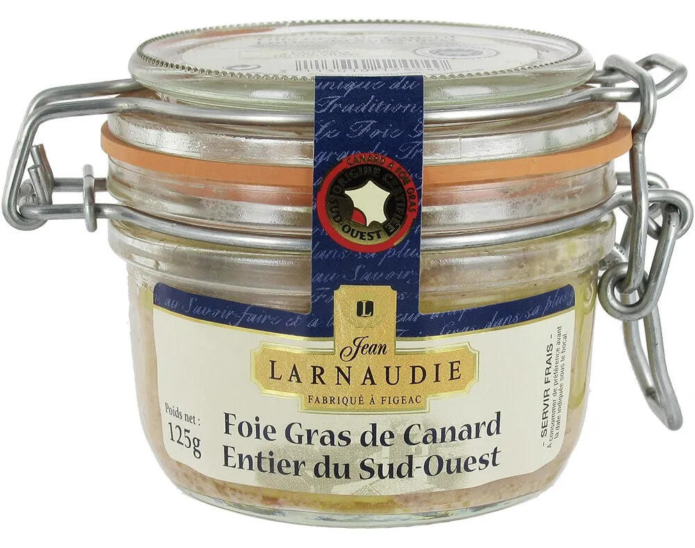 Pate foie gras Larnaudie pato inteiro 125 g