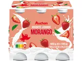 Iogurte líquido Auchan morango 6 x 100 g