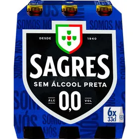 Cerveja sem Álcool 0,0% Preta Sagres