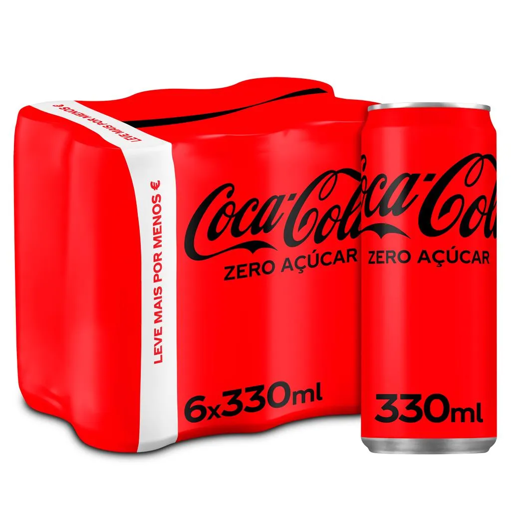 Refrigerante com Gás Cola Zero, emb. 6 x 33 cl