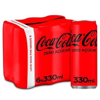 Refrigerante com Gás Cola Zero, emb. 6 x 33 cl Coca-Cola