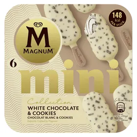 Gelado Mini Chocolate Branco e Cookies Magnum