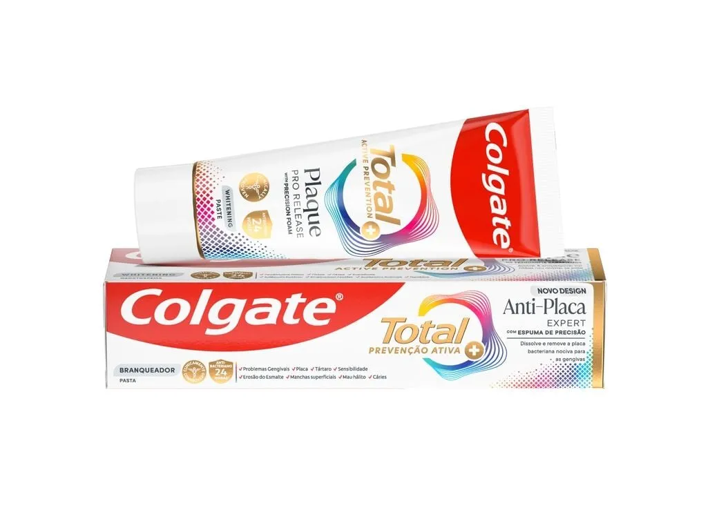 Pasta dentífrica Colgate total plaque white 75 ml