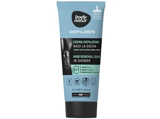 Creme depilatório chuveiro homem 4 em 1 BODY Natur 200 ml + pós depilação