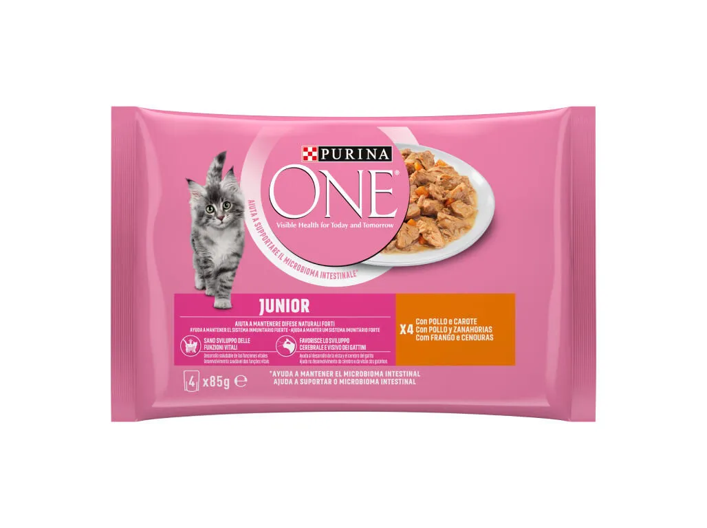 Comida húmida para gatinho Purina ONE frango 4 x 85 g