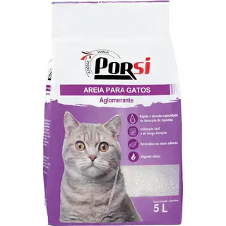 Areia para Gato Aglomerante 5kg PorSi