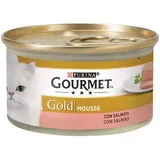 Comida Húmida para Gato Adulto Mousse Salmão Purina Gourmet Gold