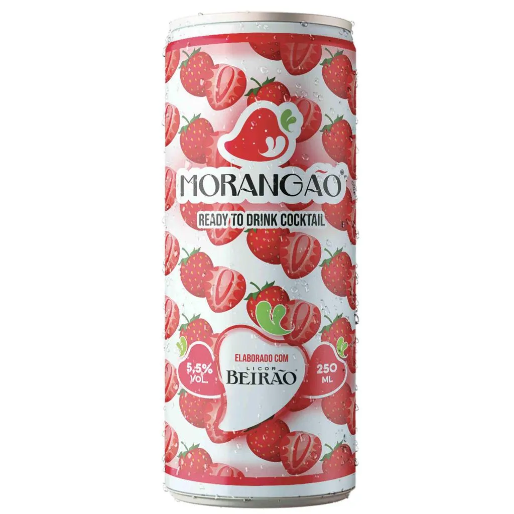 Cocktail morangão, lata de 250 ml