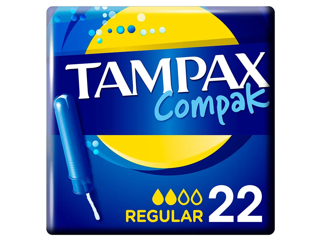 Tampões compak regular com aplicador Tampax 22 un