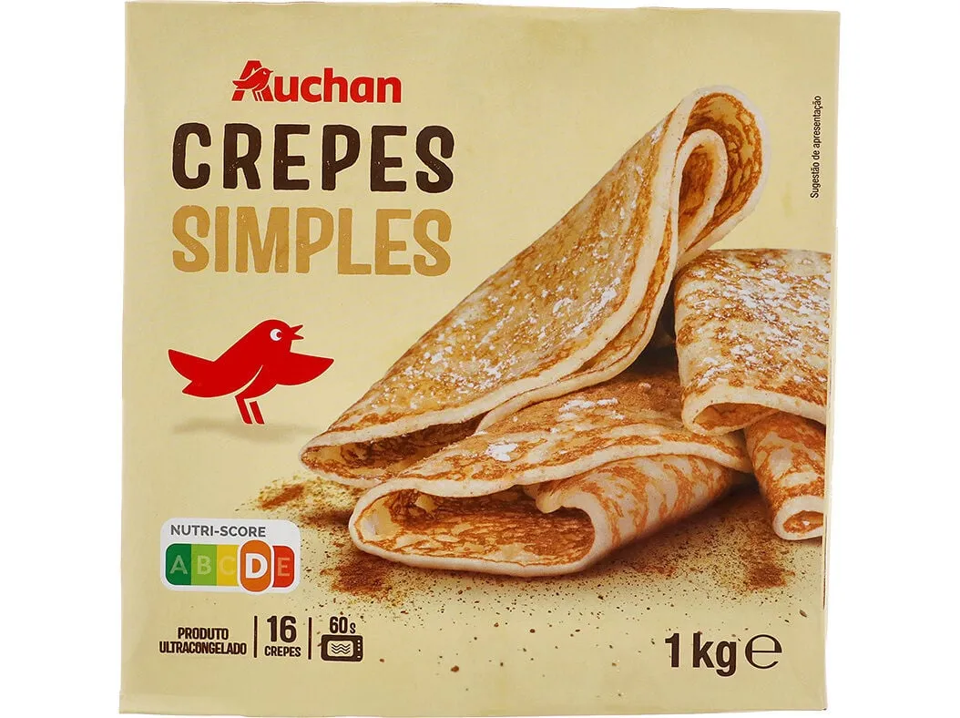 Crepes Auchan simples 16un 1 kg