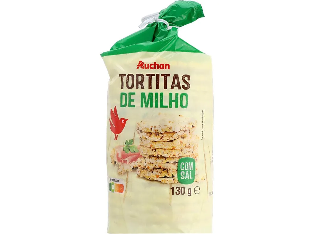 Tortitas Auchan milho com sal 130 g