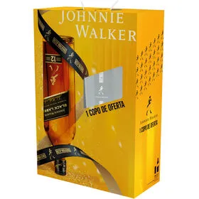 Johnnie Walker Black Label 12 Anos com Copo Whisky Scotch