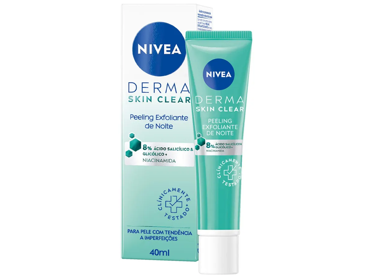 Peeling exfoliantee Nivea derma skin clear noite 40 ml