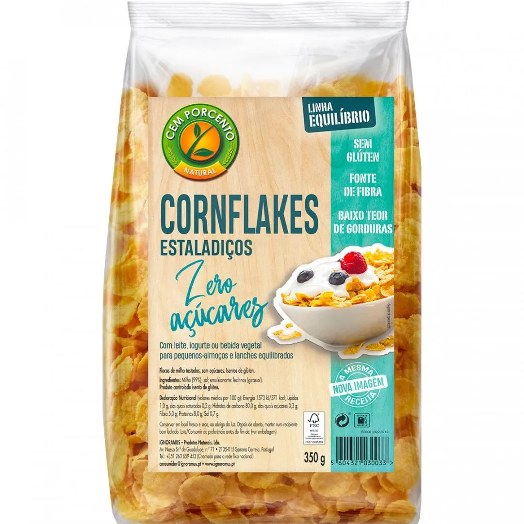 Cereais Corn Flakes sem Açúcar