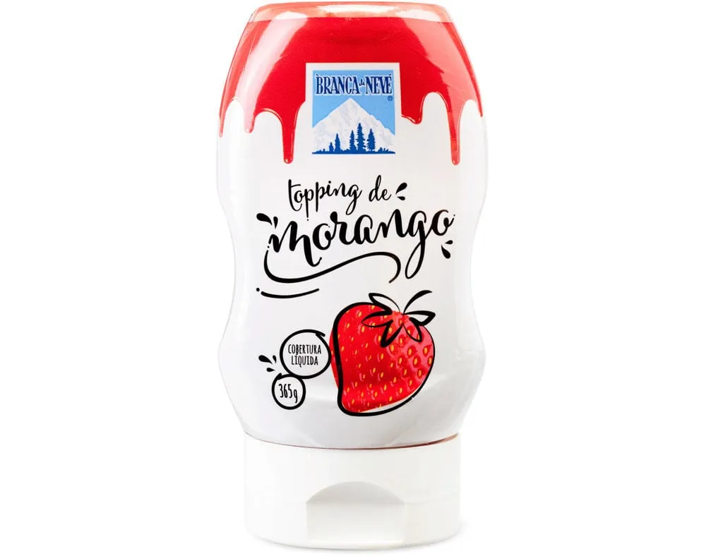 Topping Branca DE NEVE de morango 365 g