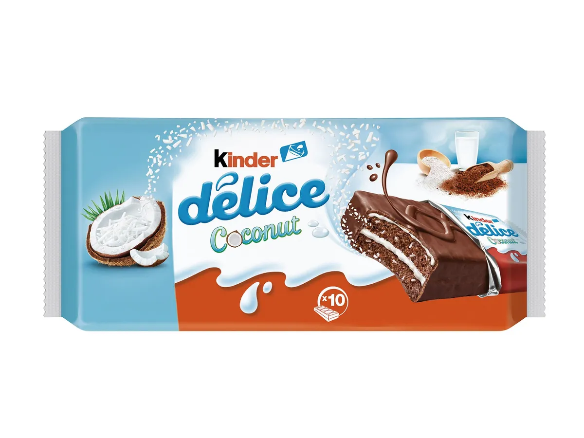 Bolos Kinder delice côco 370 g
