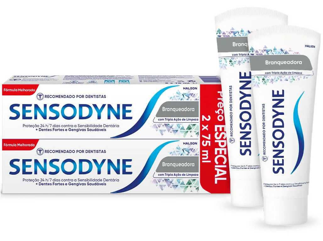 Pasta de dentes branqueadora Sensodyne 2 x 75 ml