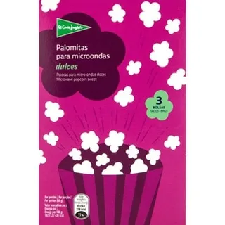 Pipocas Doces para Micro-Ondas Pack 3 embalagem 300 g - El Corte Inglés