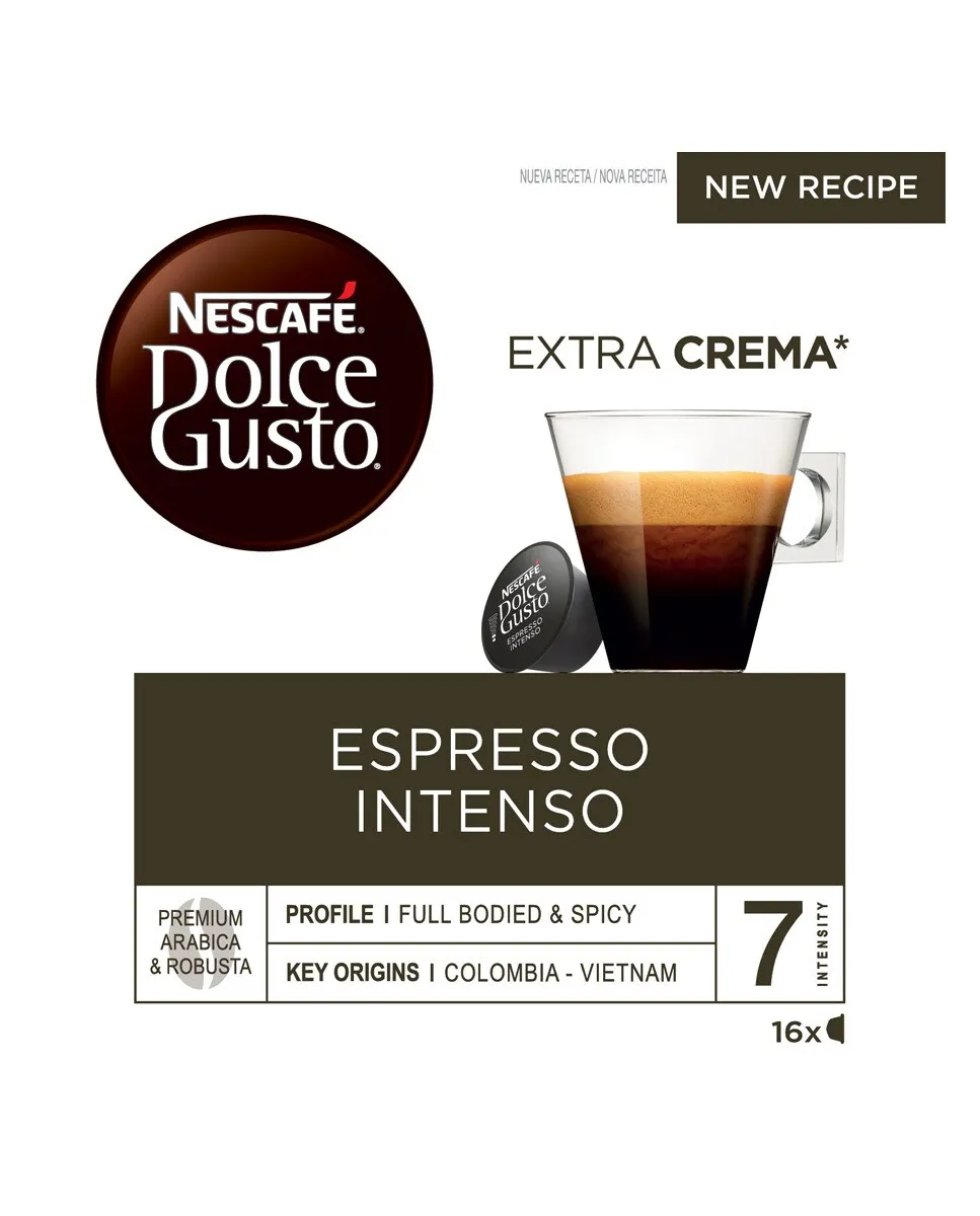 Nescafé Dolce Gusto Cápsulas de Café Expresso Intenso embalagem 16 cápsulas
