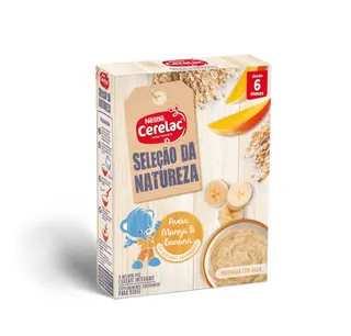 Papa Infantil Farinha Láctea Aveia, Manga e Banana Seleção da Natureza Cerelac