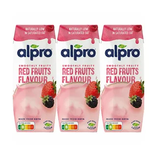 Bebida Vegetal de Soja com Frutos Vermelhos Pack 3 Alpro