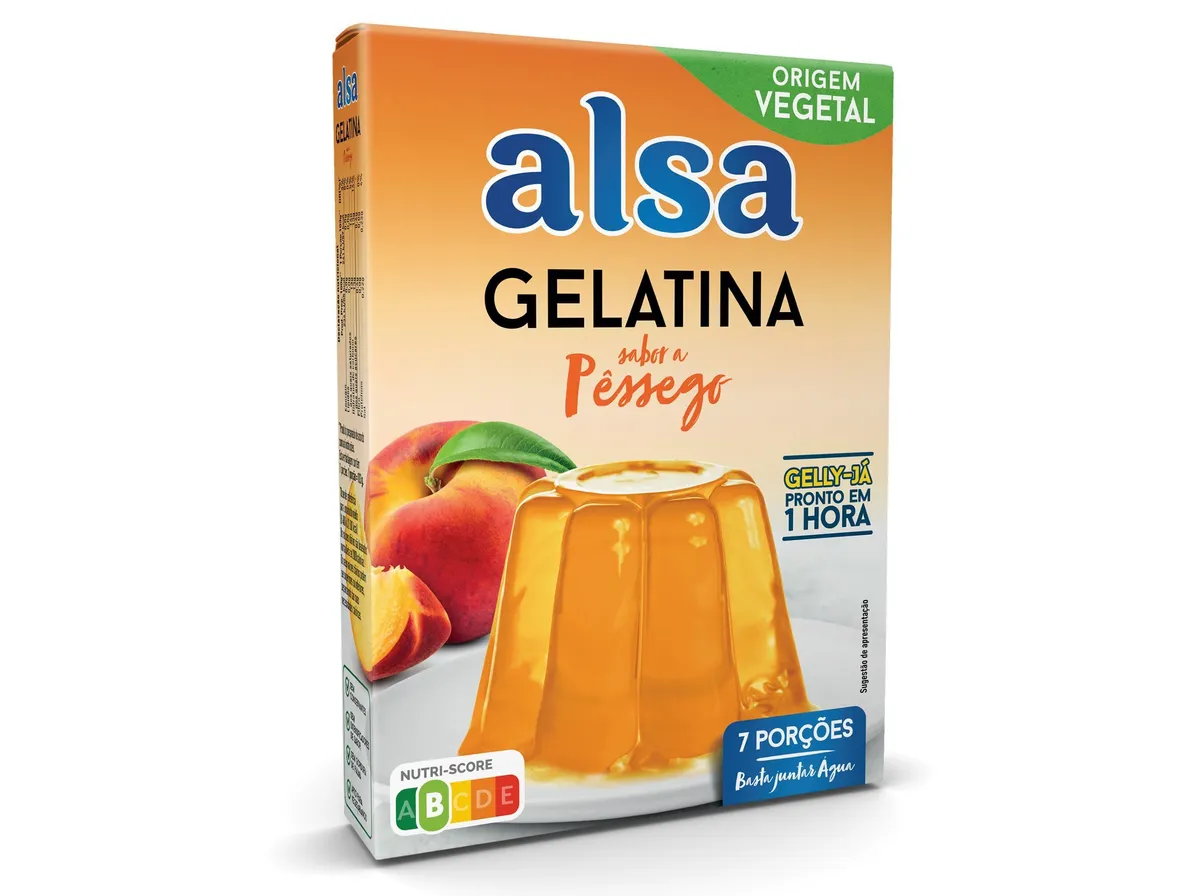 Gelatina ALSA pêssego 105 g