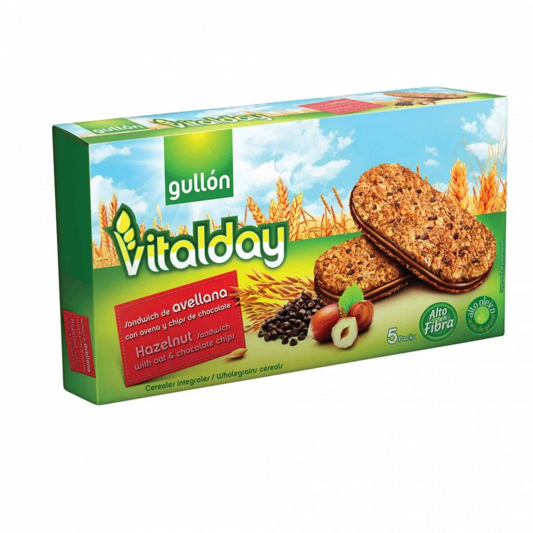 Bolachas Vitalday com Recheio Avelã Pack 5