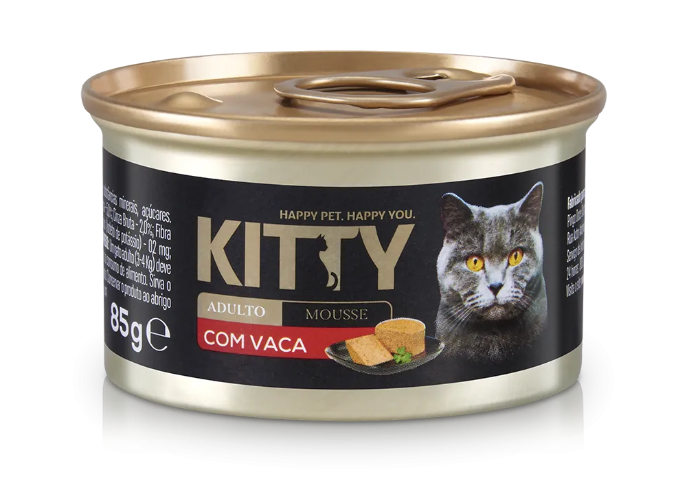 Comida Húmida para Gato Adulto Mousse com Vaca