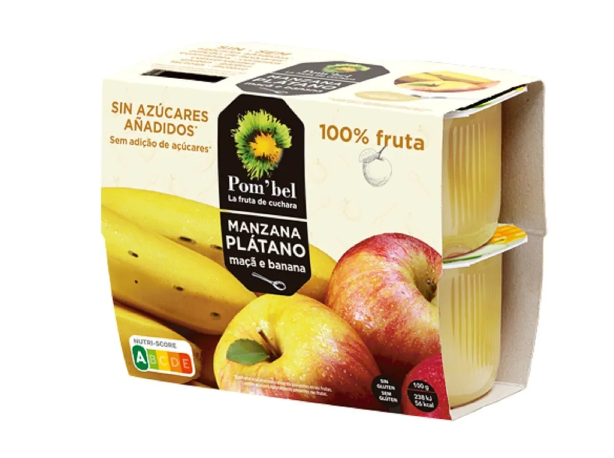 Puré de fruta Pom`bel maçã e banana 4 x 100 g