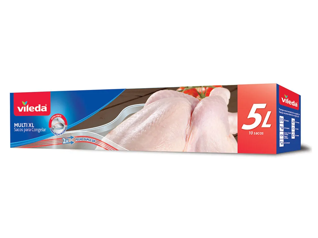 Sacos Vileda de congelação XL 5 L