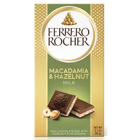 Tablete de Chocolate, Avelã e Macadamia Premium Ferrero Rocher