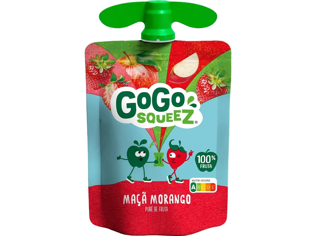 Saqueta fruta GO GO Squeez morango e maçã 90 g