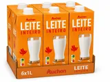 Leite UHT inteiro Auchan 6 x 1 L