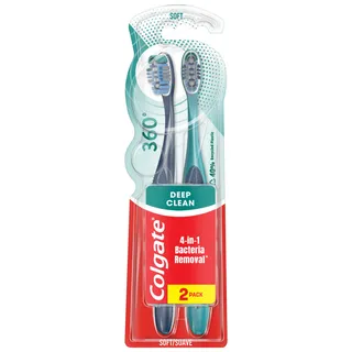 Escova de Dentes 360º Deep Clean Suave Pack 2 Colgate