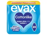 Pensos higiénicos cottonlike super plus com abas EVAX 20 un