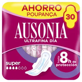 Pensos Higiénicos Ultrafina Super com Abas Ausonia