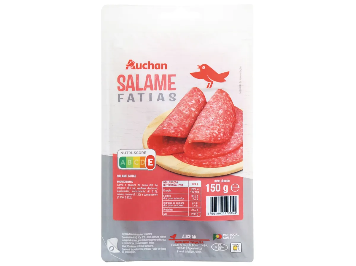 Salame Auchan fatias 150 g