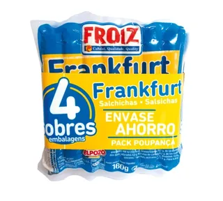 Salsichas Frankfurt Froiz 4x170 g