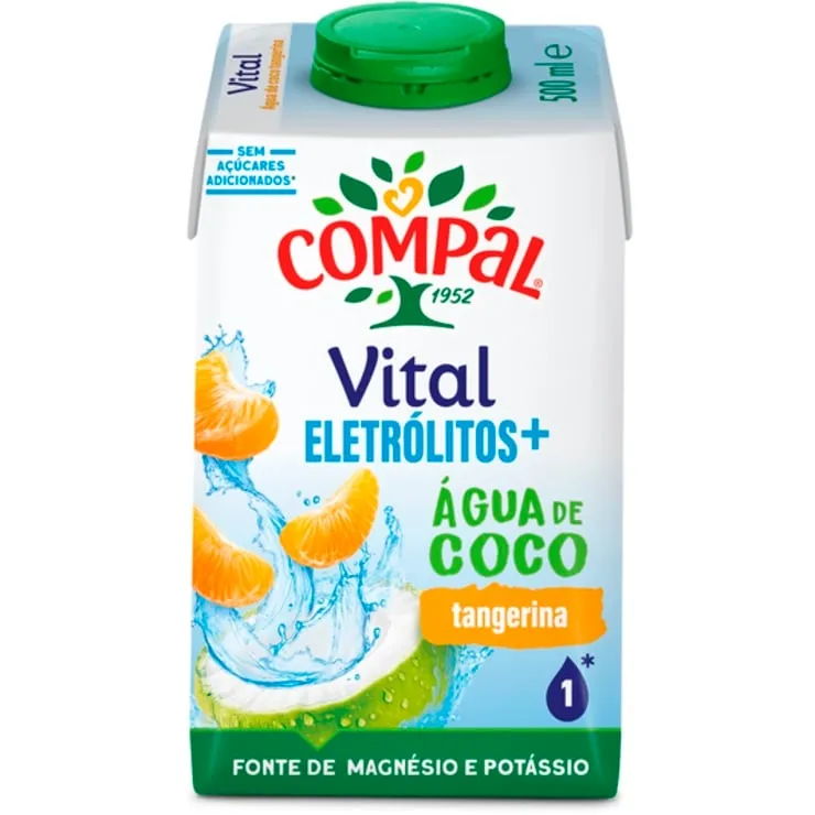 Água de coco tangerina Compal Vital 50 cl
