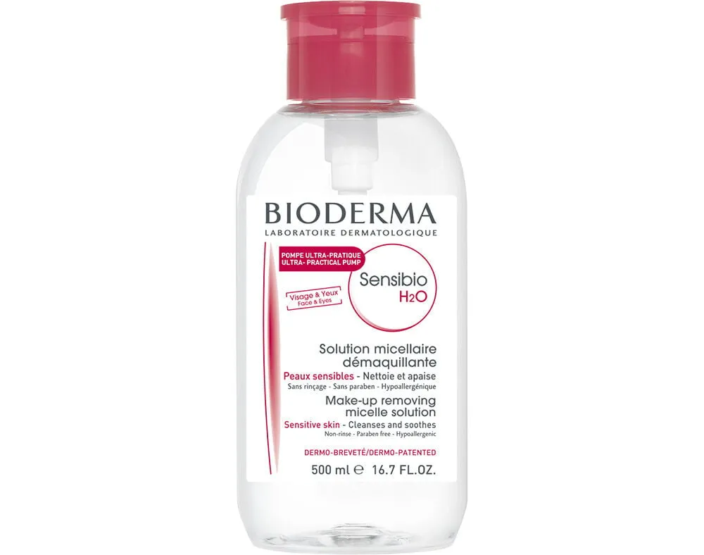 Água micelar Bioderma sensibio 500 ml pump reverse