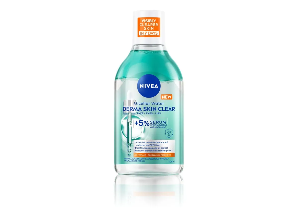 Ãgua micelar Nivea derma skin clear 400 ml