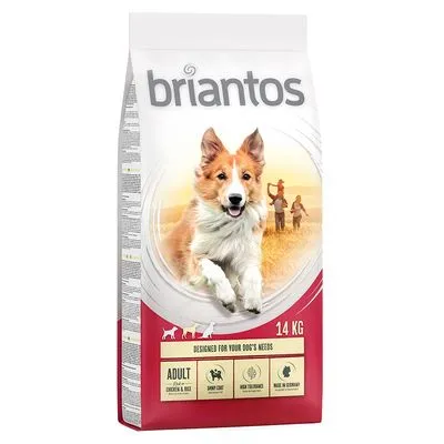 Briantos ração para cães - Pack económico Adult frango e arroz (2 x 14 kg)