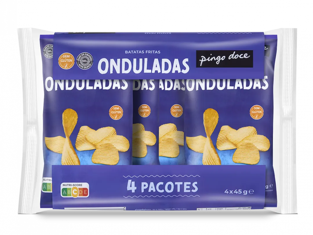 Batatas Fritas Onduladas Pack 4