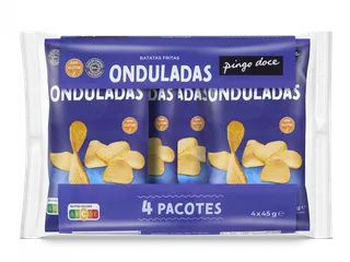Batatas Fritas Onduladas Pack 4 Pingo Doce
