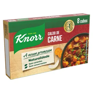 Caldo carne 8 cubos, embalagem de 80g Knorr