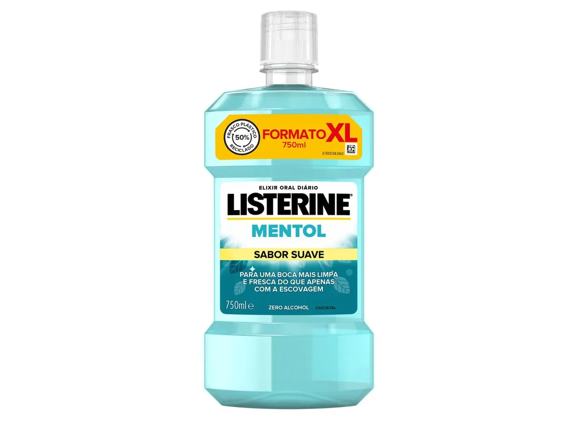 Elixir Listerine mentol suave 750 ml